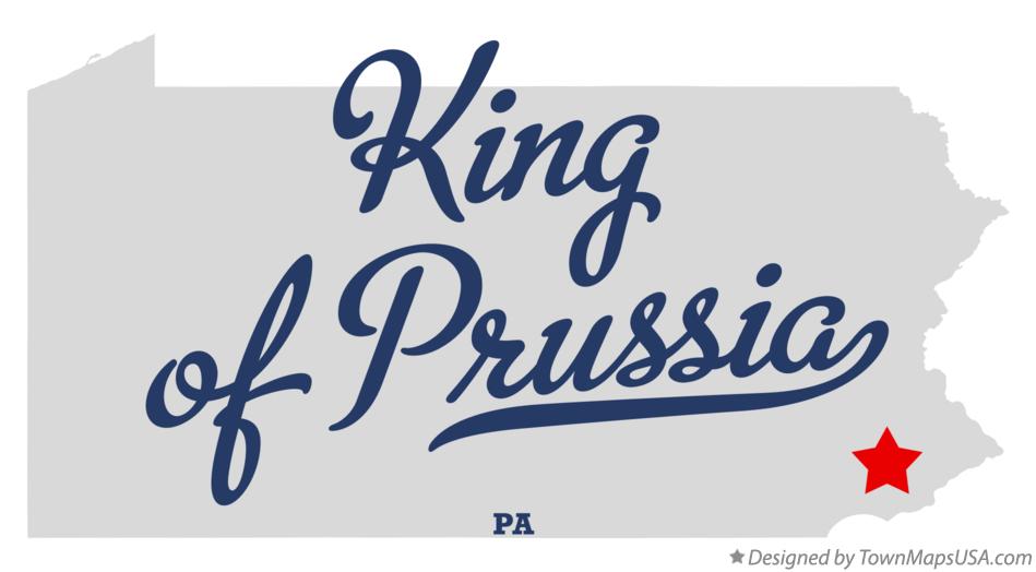 Map of King of Prussia Pennsylvania PA