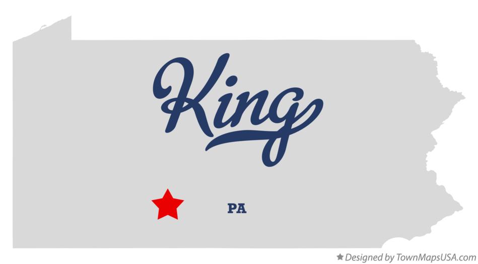 Map of King Pennsylvania PA