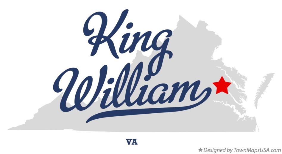 Map of King William Virginia VA