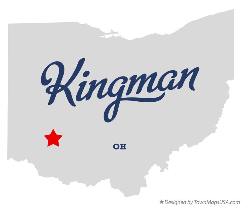 Map of Kingman Ohio OH