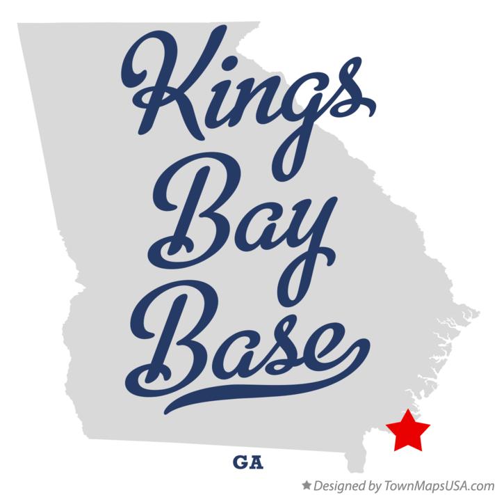 Map of Kings Bay Base Georgia GA