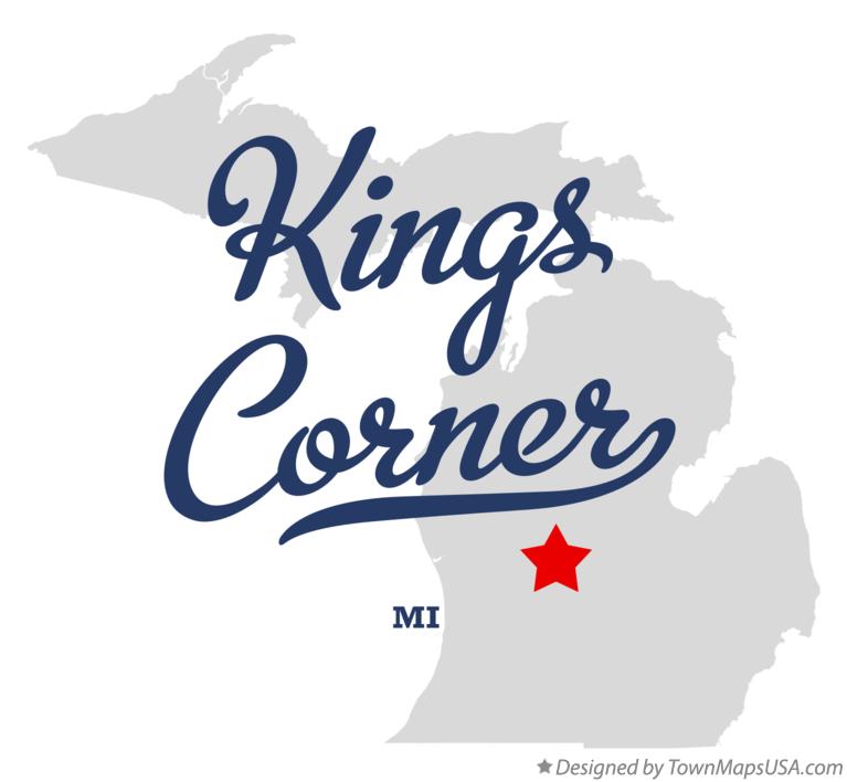 Map of Kings Corner Michigan MI