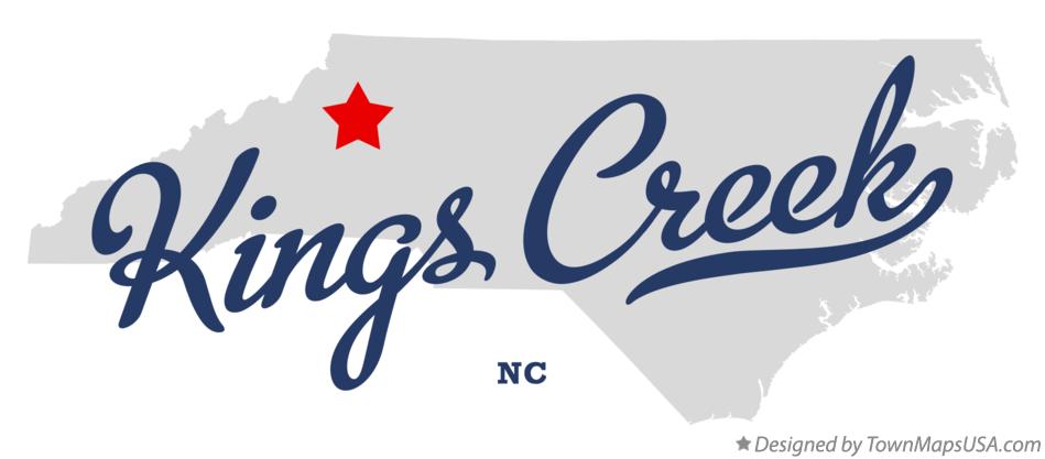 Map of Kings Creek North Carolina NC