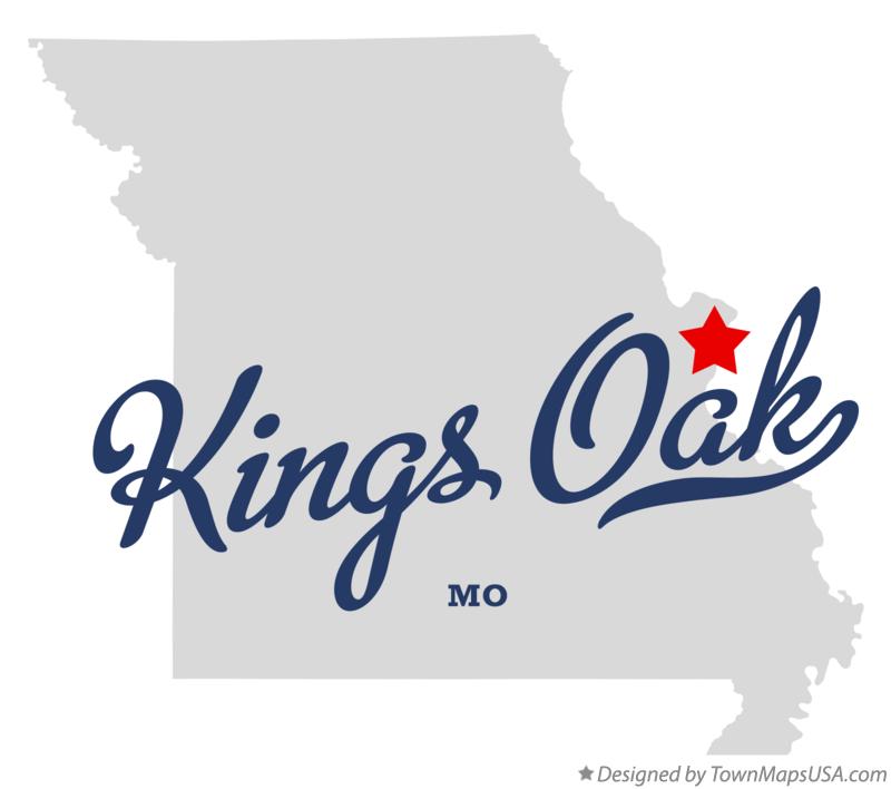Map of Kings Oak Missouri MO