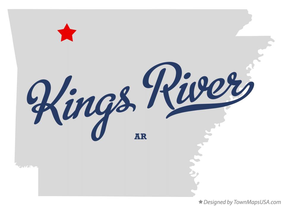 Map of Kings River Arkansas AR