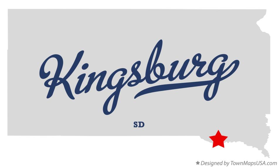 Map of Kingsburg South Dakota SD
