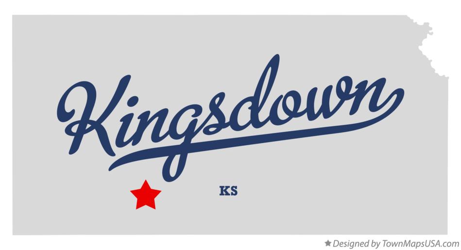 Map of Kingsdown Kansas KS