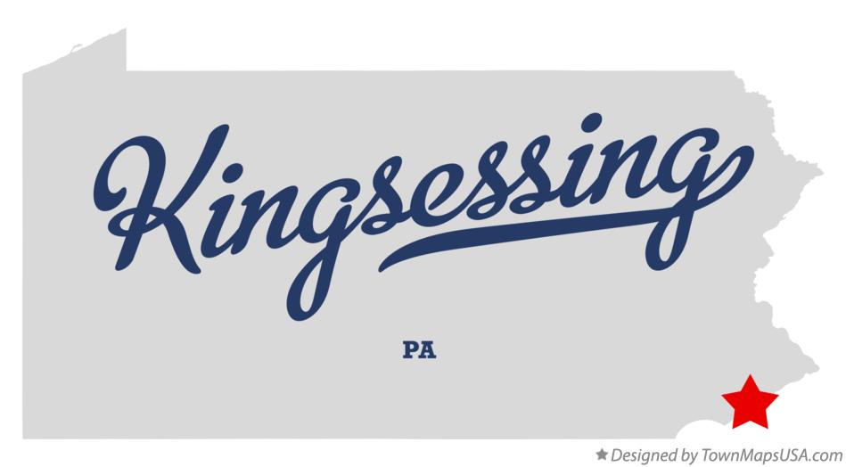 Map of Kingsessing Pennsylvania PA