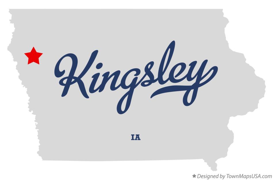 Map of Kingsley Iowa IA