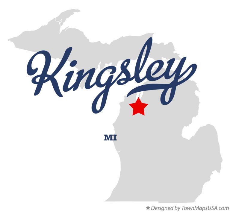 Map of Kingsley Michigan MI