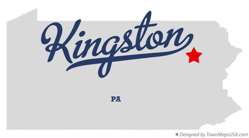 Map of Kingston Pennsylvania PA