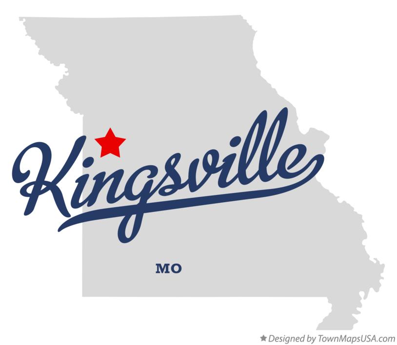 Map of Kingsville Missouri MO