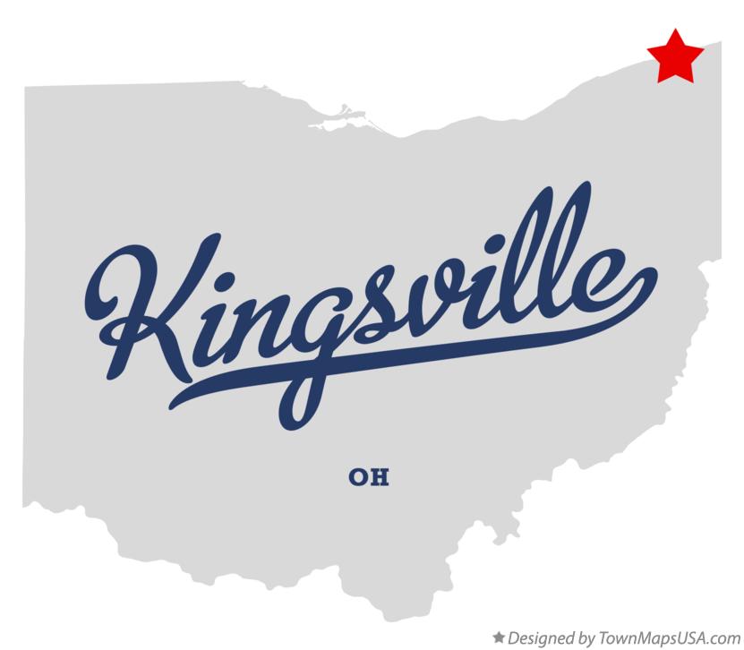 Map of Kingsville Ohio OH