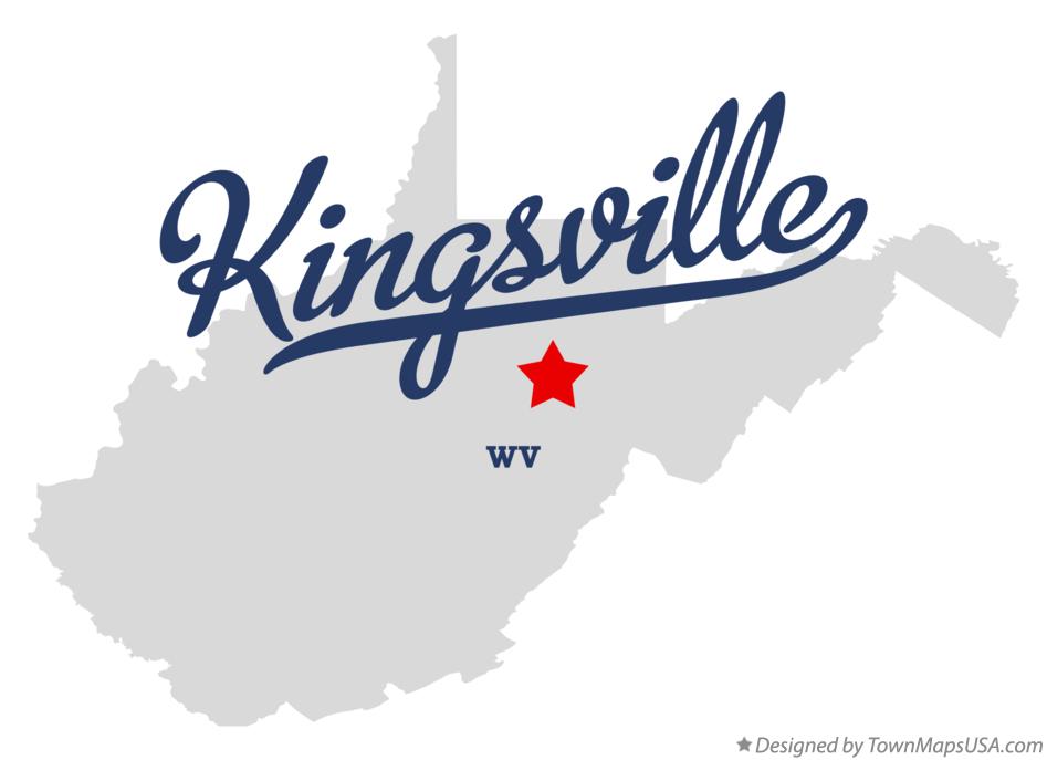 Map of Kingsville West Virginia WV