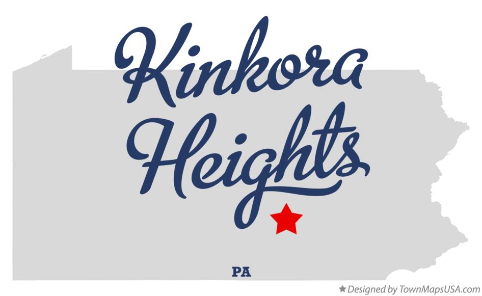 Map of Kinkora Heights Pennsylvania PA
