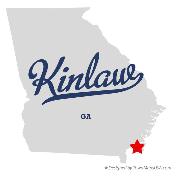 Map of Kinlaw Georgia GA