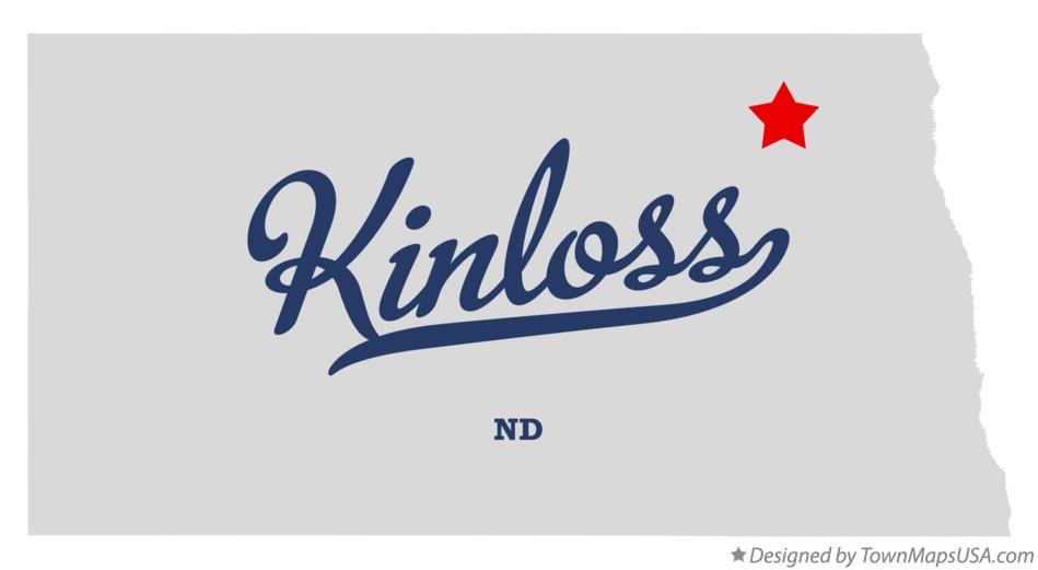Map of Kinloss North Dakota ND