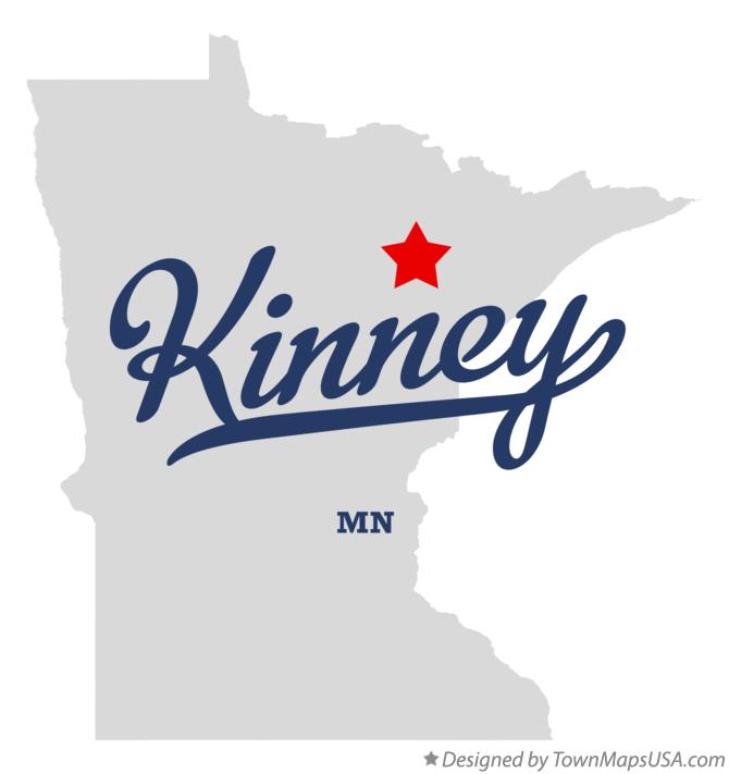 Map of Kinney Minnesota MN