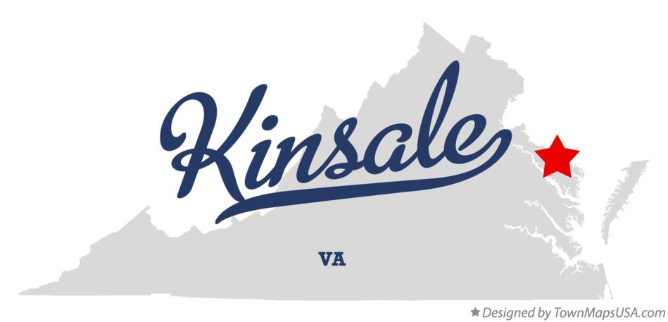 Map of Kinsale Virginia VA
