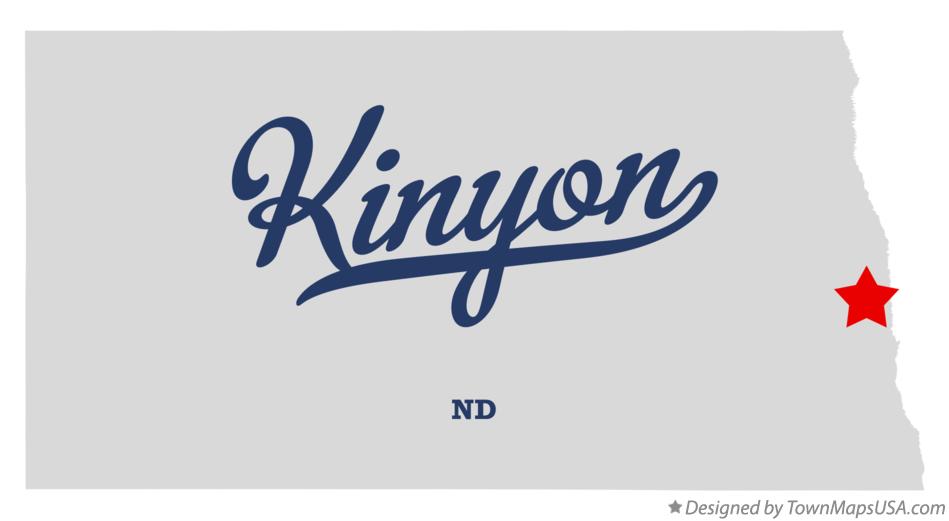 Map of Kinyon North Dakota ND