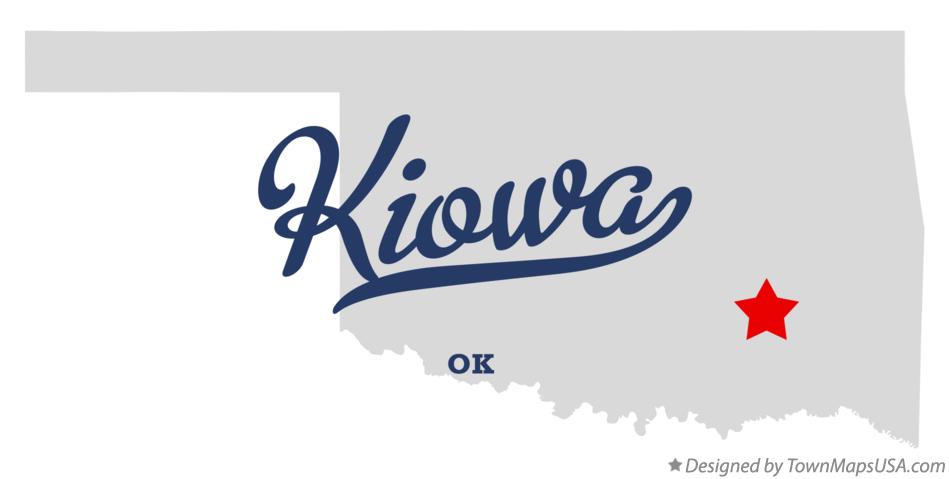 Map of Kiowa Oklahoma OK