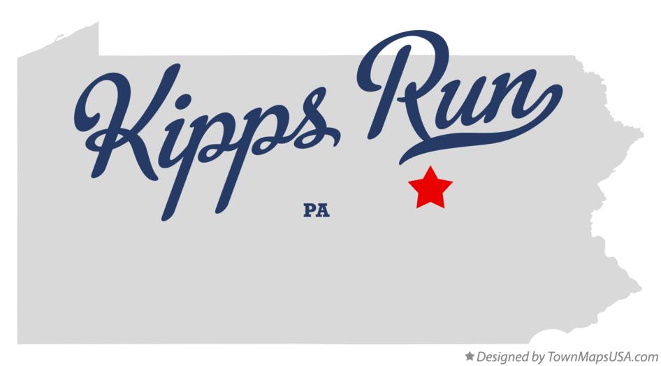 Map of Kipps Run Pennsylvania PA
