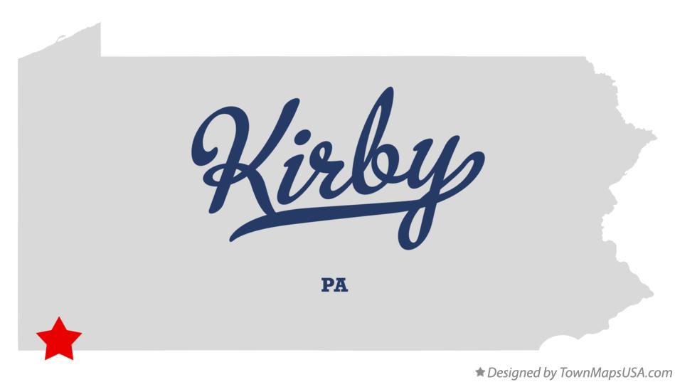 Map of Kirby Pennsylvania PA