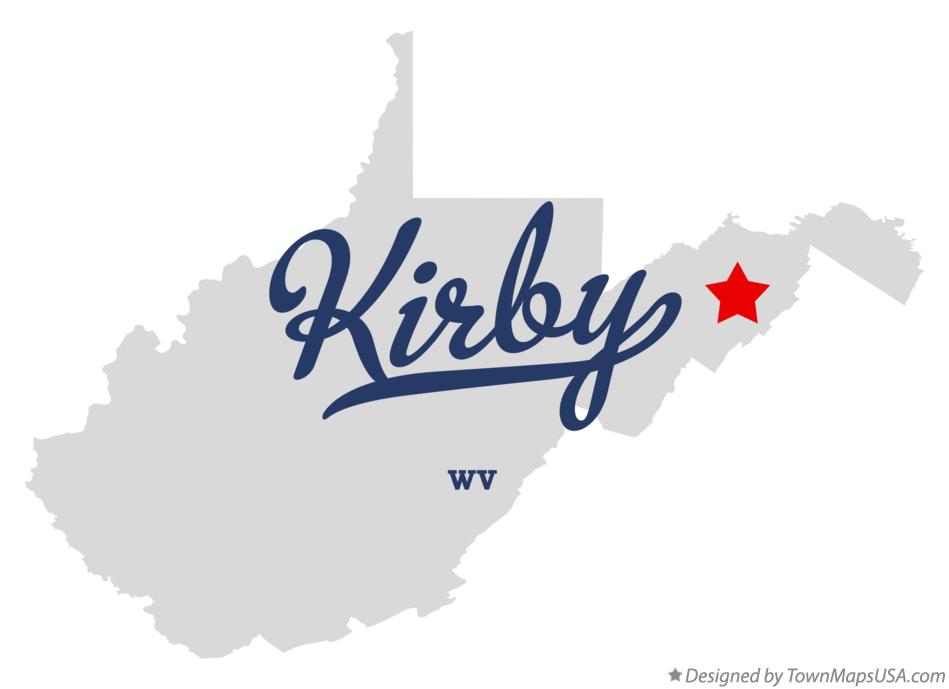 Map of Kirby West Virginia WV