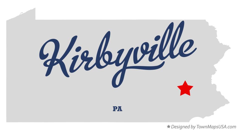 Map of Kirbyville Pennsylvania PA