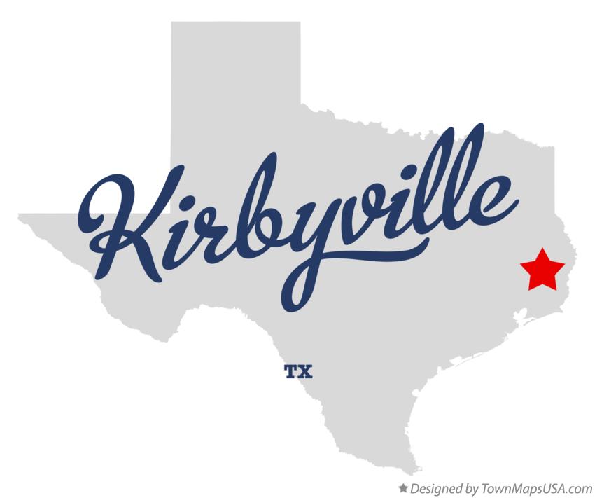 Map of Kirbyville Texas TX