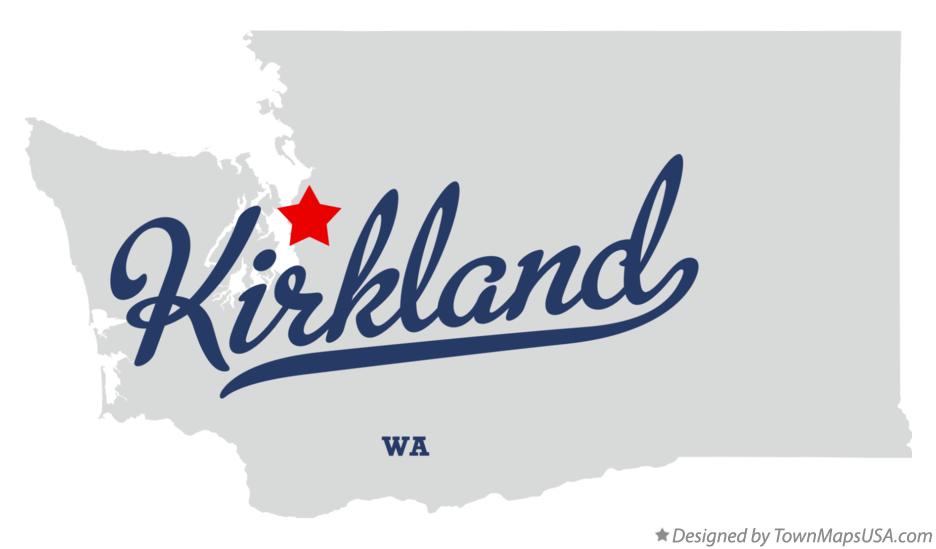 Map of Kirkland Washington WA
