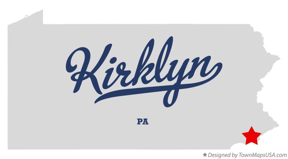Map of Kirklyn Pennsylvania PA