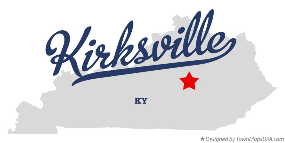 Map of Kirksville Kentucky KY