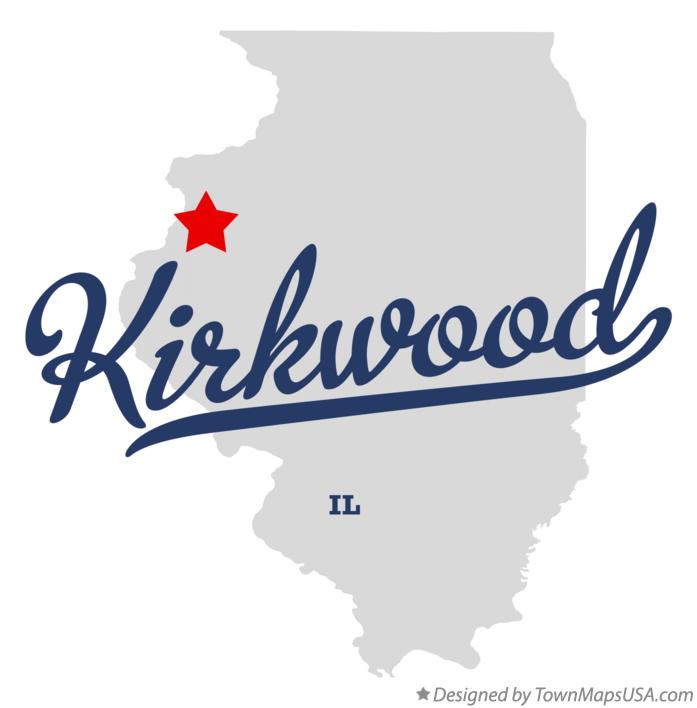 Map of Kirkwood Illinois IL