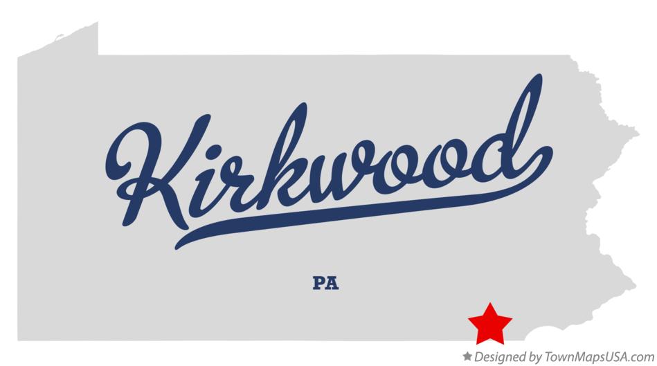 Map of Kirkwood Pennsylvania PA
