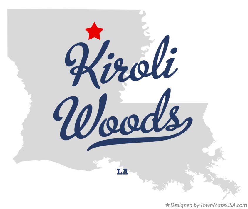 Map of Kiroli Woods Louisiana LA
