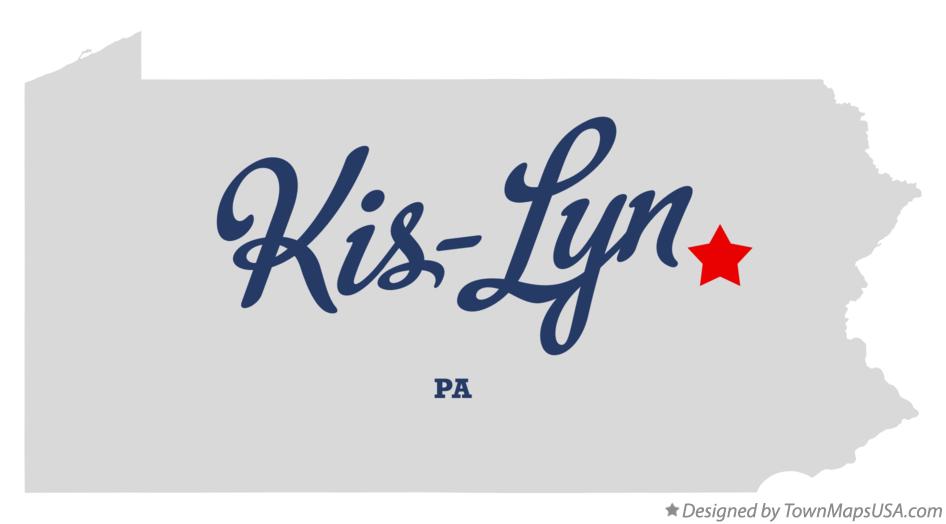 Map of Kis-Lyn Pennsylvania PA