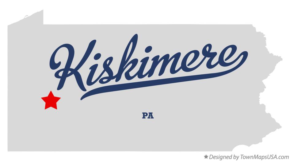 Map of Kiskimere Pennsylvania PA