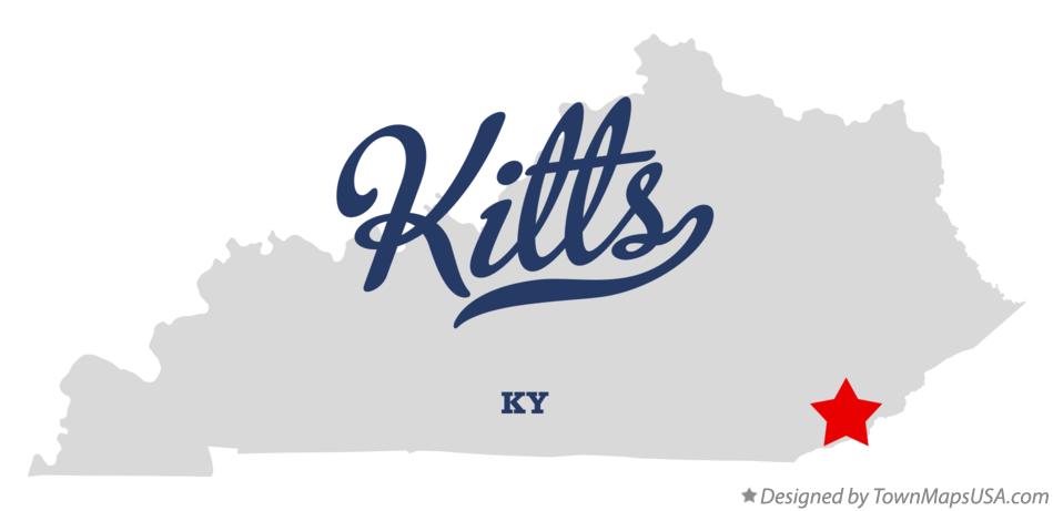 Map of Kitts Kentucky KY