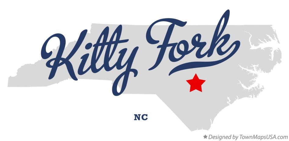 Map of Kitty Fork North Carolina NC