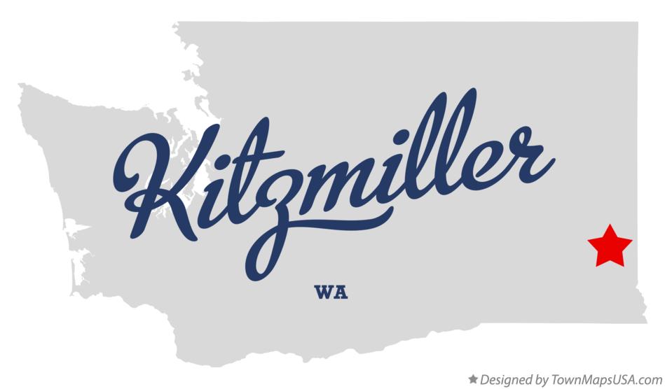 Map of Kitzmiller Washington WA