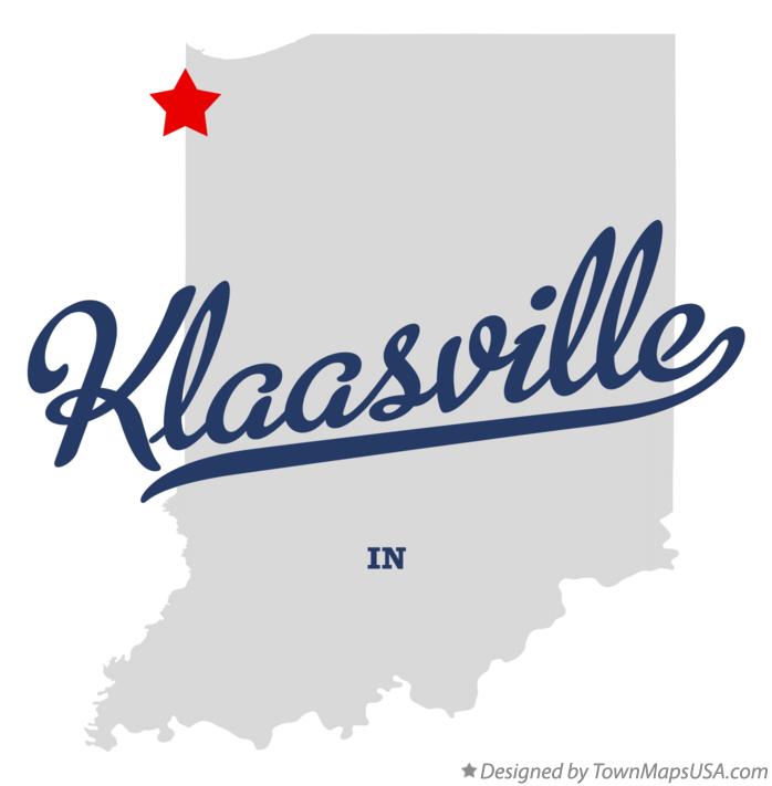 Map of Klaasville Indiana IN