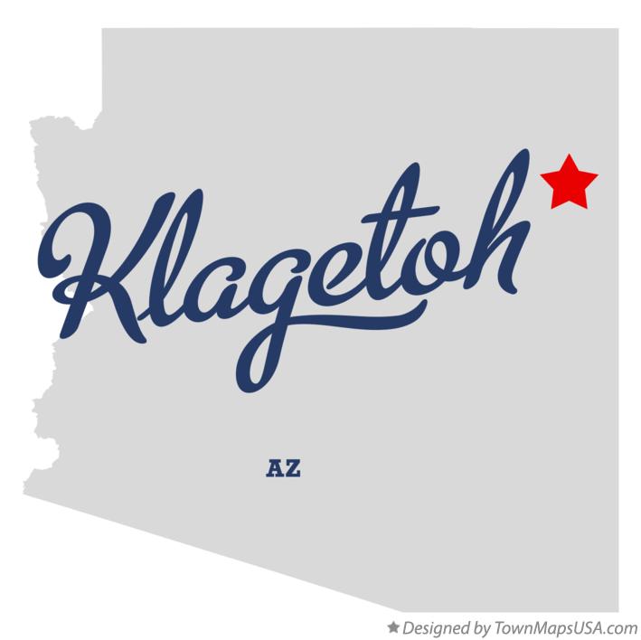 Map of Klagetoh Arizona AZ