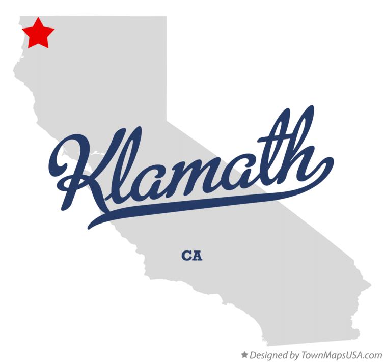 Map of Klamath California CA