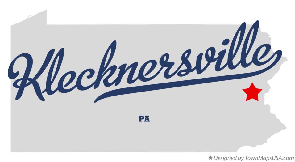Map of Klecknersville Pennsylvania PA