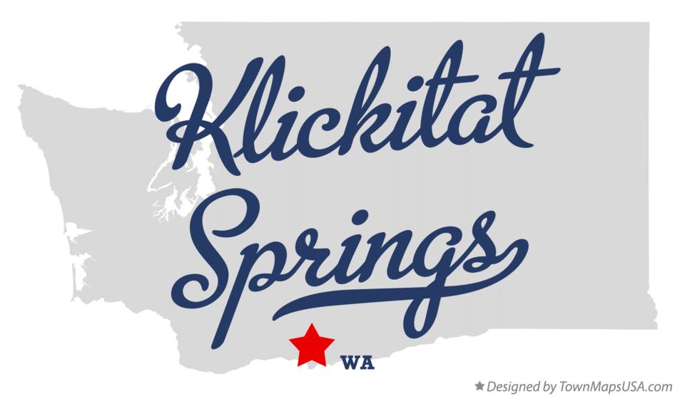 Map of Klickitat Springs Washington WA