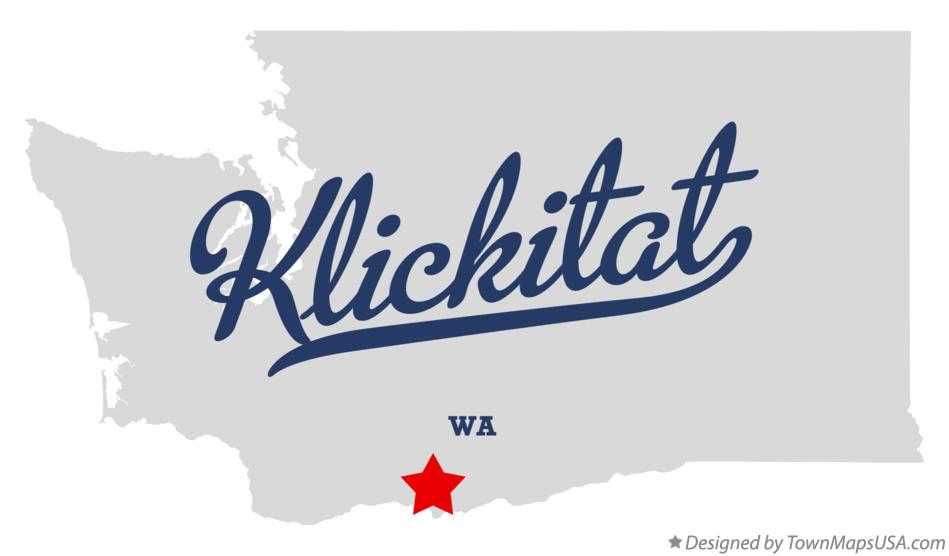 Map of Klickitat Washington WA