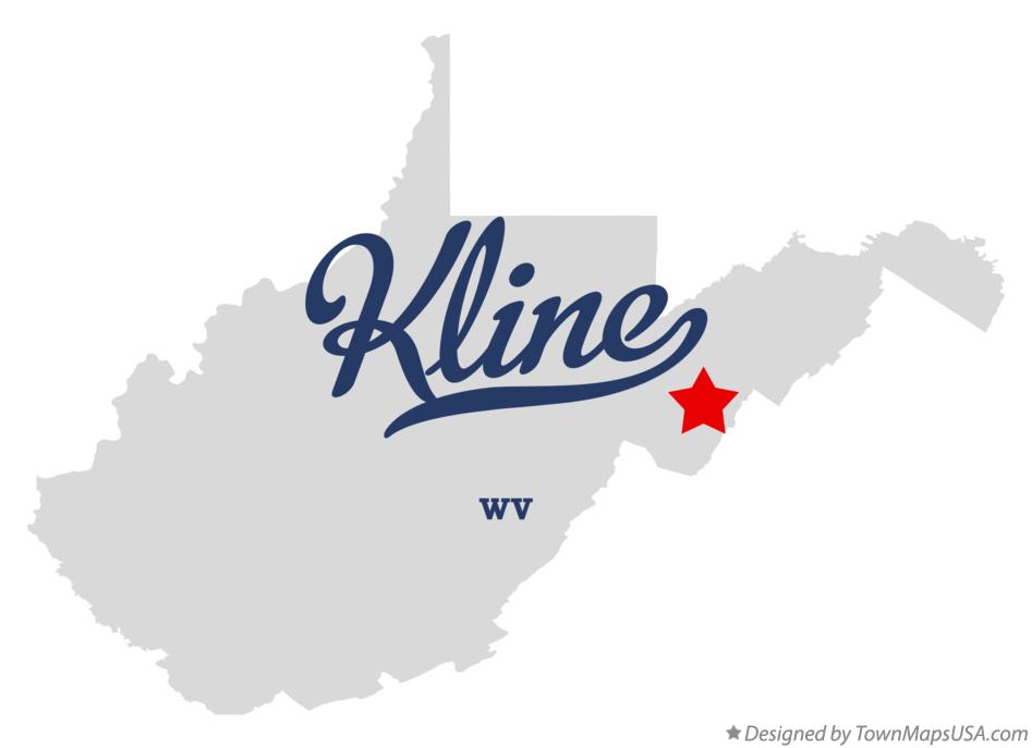 Map of Kline West Virginia WV