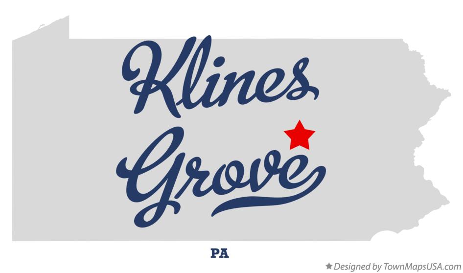 Map of Klines Grove Pennsylvania PA