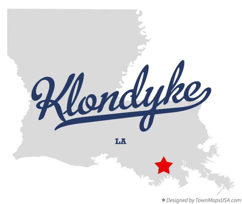 Map of Klondyke Louisiana LA